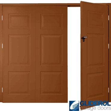 CLAY BROWN (RAL8003) Budget Hollington Side Hinged Garage Door