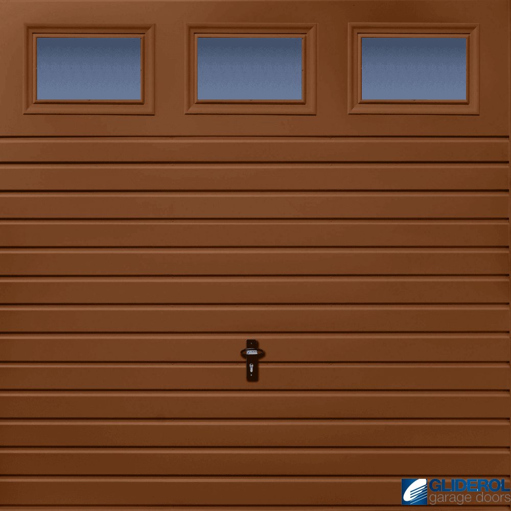 Gliderol CLAY BROWN (RAL8003) Chester Horizontal Standard Rib with ...