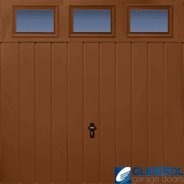 CLAY-BROWN (RAL8003) Chester Vertical Medium Rib with Windows
