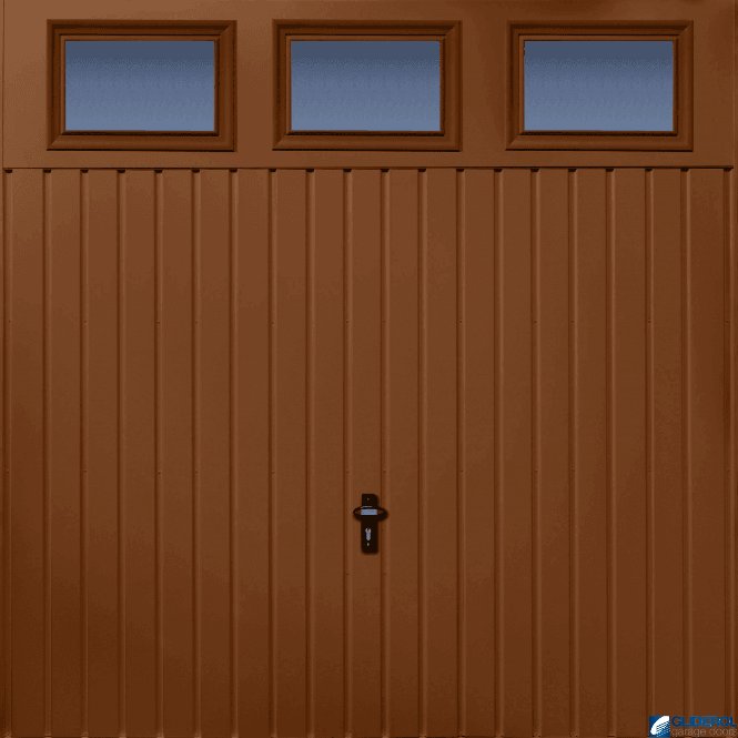 Gliderol CLAY-BROWN (RAL8003) Chester Vertical Standard Rib with Windows