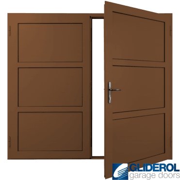 CLAY-BROWN (RAL8003) Insulated Coleshill Side Hinged Garage Door
