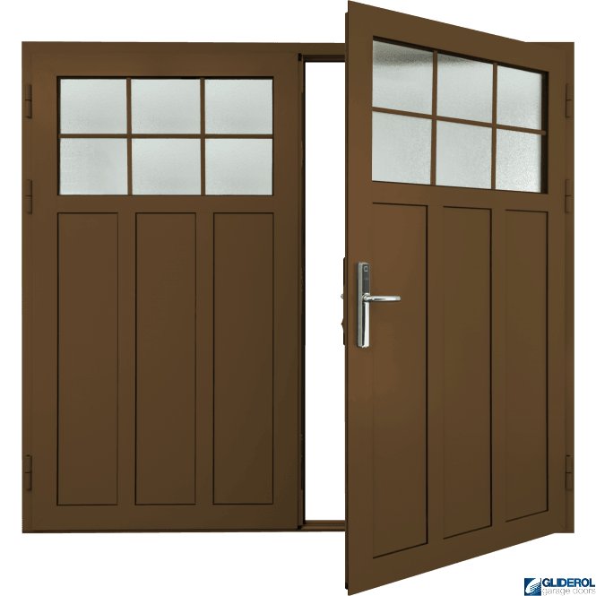 Gliderol CLAY-BROWN (RAL8003) Insulated Kingsbury Side Hinged Garage Door