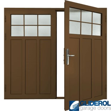 CLAY-BROWN (RAL8003) Insulated Kingsbury Side Hinged Garage Door
