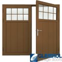 CLAY-BROWN (RAL8003) Insulated Traditional Vertical Medium Rib Side Hinged Garage Door
