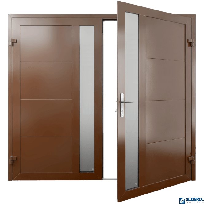 Gliderol CLAY-BROWN (RAL8003) Insulated Whitacre Side Hinged Garage Door