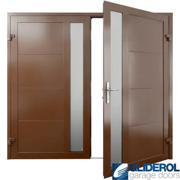 CLAY-BROWN (RAL8003) Insulated Whitacre Side Hinged Garage Door