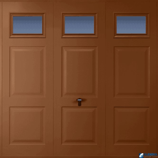 Gliderol CLAY-BROWN (RAL8003) Up & Over Hollington with Windows