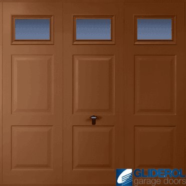 CLAY-BROWN (RAL8003) Up & Over Hollington with Windows