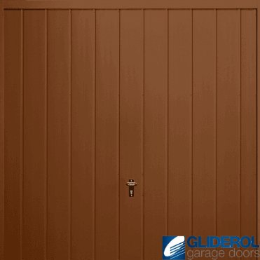 CLAY-BROWN (RAL8003) Up & Over Vertical Medium Rib