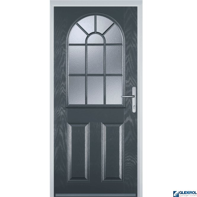 Gliderol Clough Georgian front entrance door ANTHRACITE