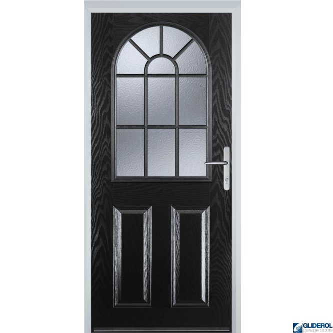 Gliderol Clough Georgian front entrance door BLACK