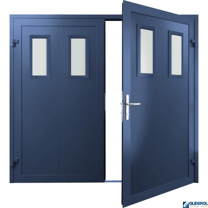 Gliderol COBALT-BLUE (RAL5013) Insulated Bradford Side Hinged Garage Door