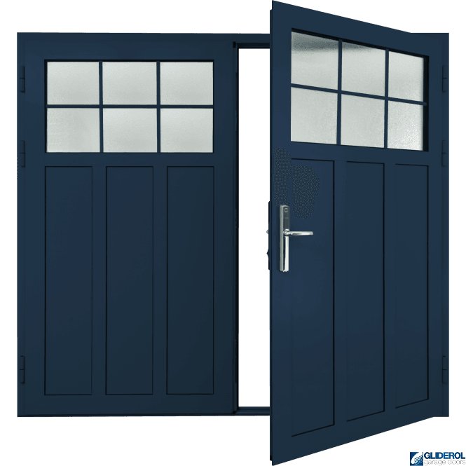 Gliderol COBALT-BLUE (RAL5013) Insulated Kingsbury Side Hinged Garage Door
