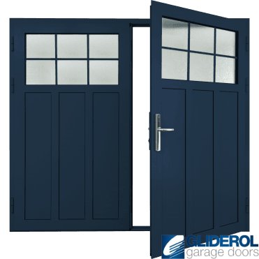 COBALT-BLUE (RAL5013) Insulated Kingsbury Side Hinged Garage Door