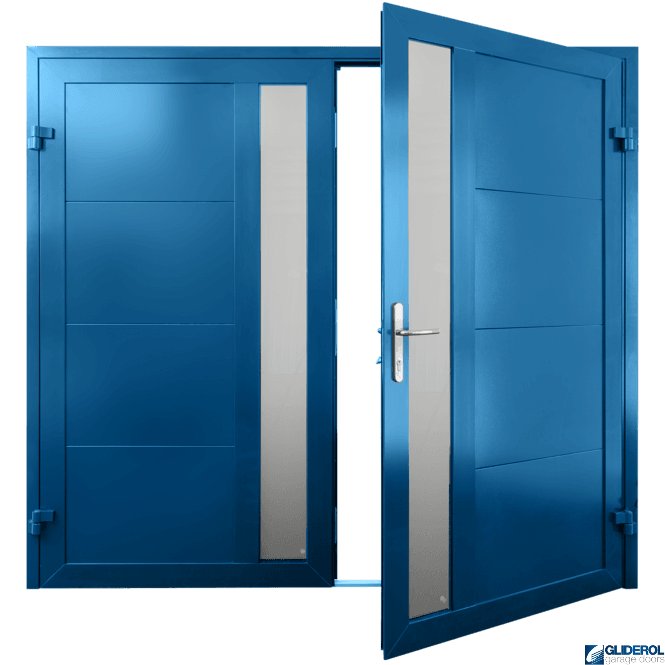 Gliderol COBALT-BLUE (RAL5013) Insulated Whitacre Side Hinged Garage Door