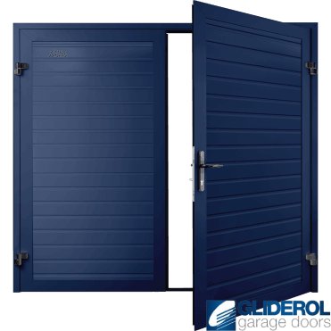 COLBALT BLUE (RAL5013) Premium Horizontal Standard Rib (non-insulated) Side Hinged Garage Door