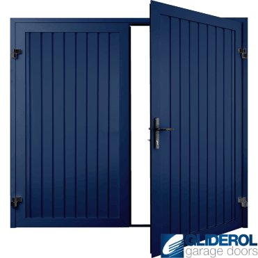 COLBALT BLUE (RAL5013) Premium Vertical Standard Rib (non-insulated) Side Hinged Garage Door