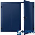 COLBALT BLUE (RAL5013) Premium Vertical Wide Rib (non-insulated) Side Hinged Garage Door