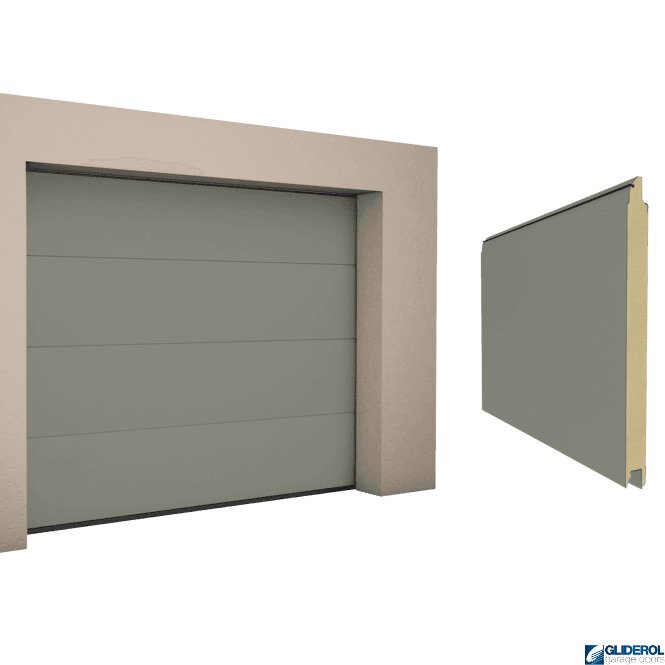 Gliderol CONCRETE GREY (RAL7023) L-Rib smooth Sectional Garage Door