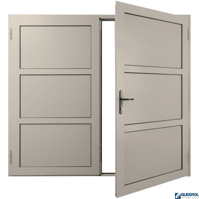 Gliderol CREAM (RAL9001) Insulated Coleshill Side Hinged Garage Door