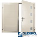 CREAM (RAL9001) Insulated Porthole Side Hinged Garage Door