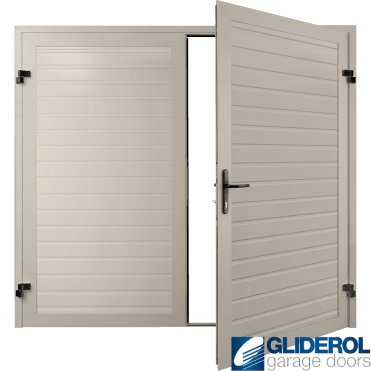 CREAM (RAL9001) Premium Horizontal Standard Rib (non-insulated) Side Hinged Garage Door