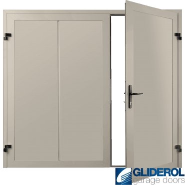 CREAM (RAL9001) Premium Vertical Wide Rib (non-insulated) Side Hinged Garage Door