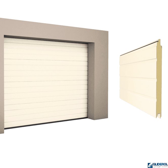 Gliderol CREAM (RAL9001) S-Rib woodgrain Sectional Garage Door