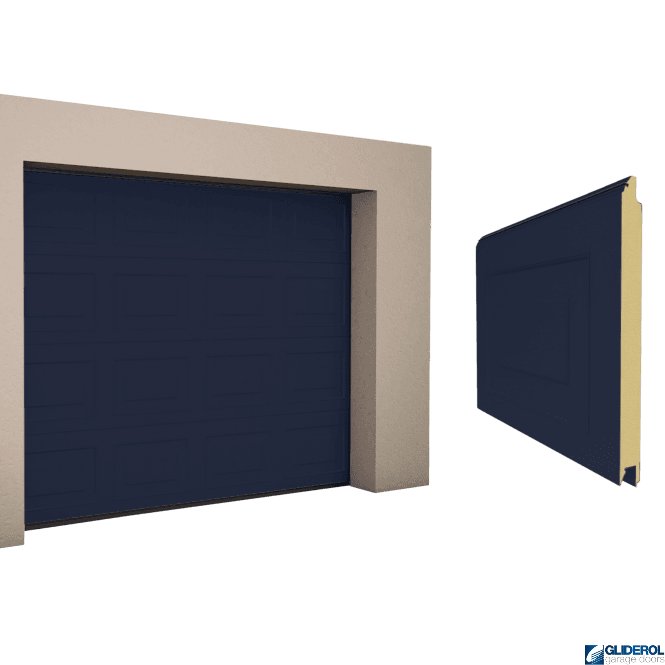 Gliderol DARK BLUE (RAL5011) Georgian woodgrain Sectional Garage Door