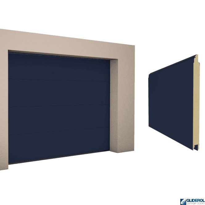 Gliderol DARK BLUE (RAL5011) L-Rib smooth Sectional Garage Door