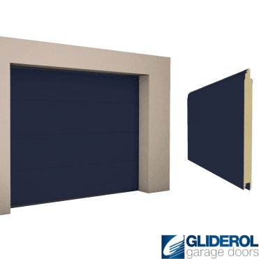 DARK BLUE (RAL5011) L-Rib smooth Sectional Garage Door