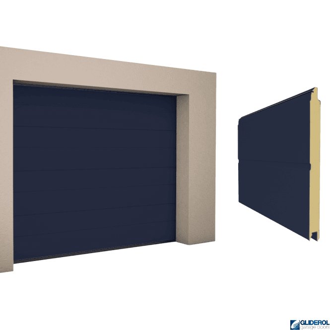 Gliderol DARK BLUE (RAL5011) M-Rib woodgrain Sectional Garage Door