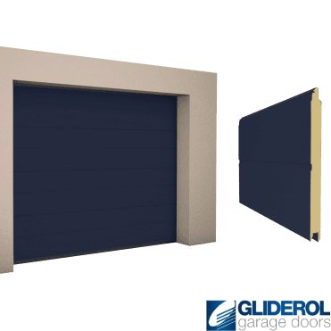 DARK BLUE (RAL5011) M-Rib woodgrain Sectional Garage Door