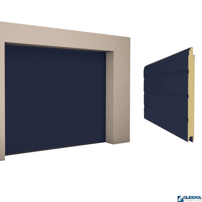 Gliderol DARK BLUE (RAL5011) S-Rib woodgrain Sectional Garage Door