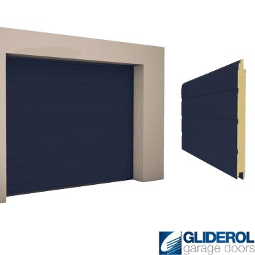 DARK BLUE (RAL5011) S-Rib woodgrain Sectional Garage Door