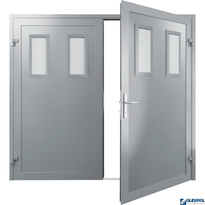 Gliderol DUSTY-GREY (RAL7037) Insulated Bradford Side Hinged Garage Door
