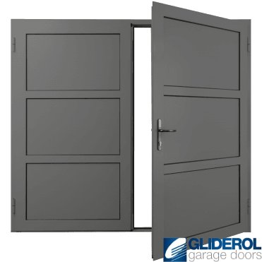 DUSTY-GREY (RAL7037) Insulated Coleshill Side Hinged Garage Door