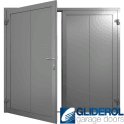 DUSTY-GREY (RAL7037) Insulated Vertical Wide Rib Side Hinged Garage Door