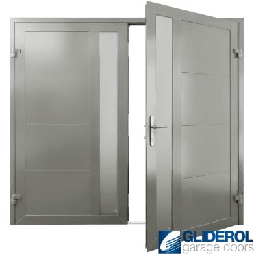 DUSTY-GREY (RAL7037) Insulated Whitacre Side Hinged Garage Door