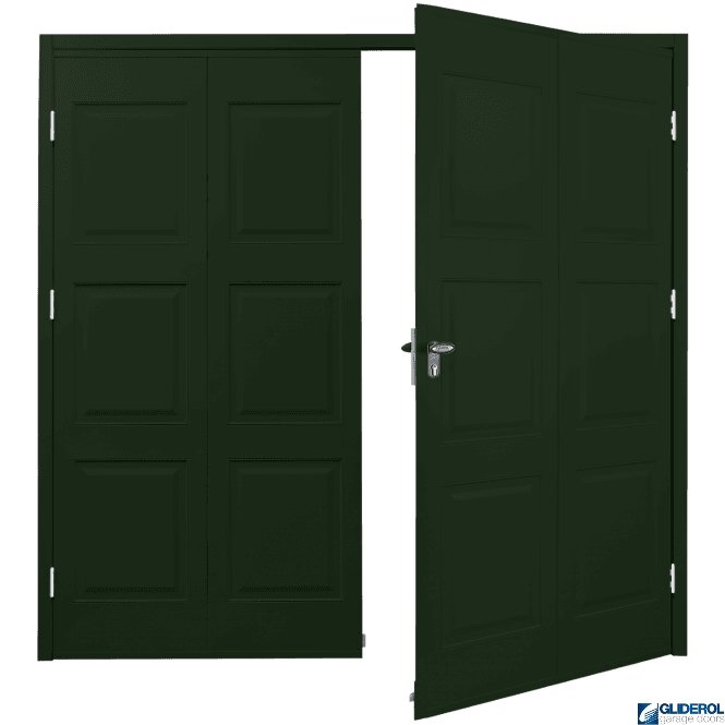 Gliderol FIR GREEN (RAL6009) Budget Dorridge Side Hinged Garage Door