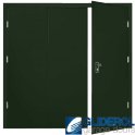 FIR GREEN (RAL6009) Budget Vertical Wide Rib Side Hinged Garage Door