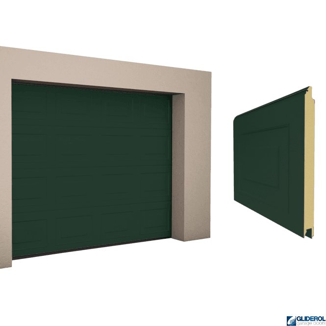 Gliderol FIR GREEN (RAL6009) Georgian woodgrain Sectional Garage Door