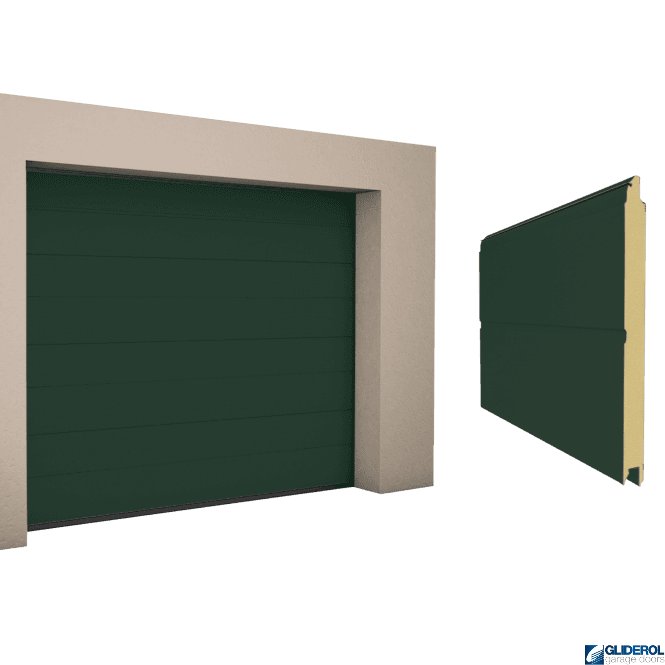 Gliderol FIR GREEN (RAL6009) M-Rib woodgrain Sectional Garage Door