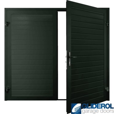 FIR GREEN (RAL6009) Premium Horizontal Standard Rib (non-insulated) Side Hinged Garage Door