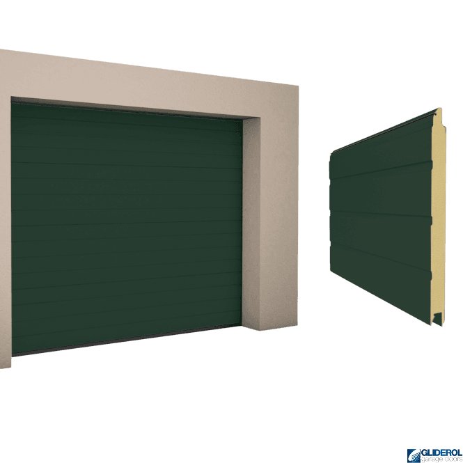 Gliderol FIR GREEN (RAL6009) S-Rib woodgrain Sectional Garage Door