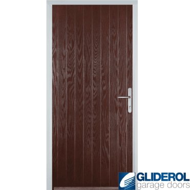 Gallacher front entrance door DARK WOOD