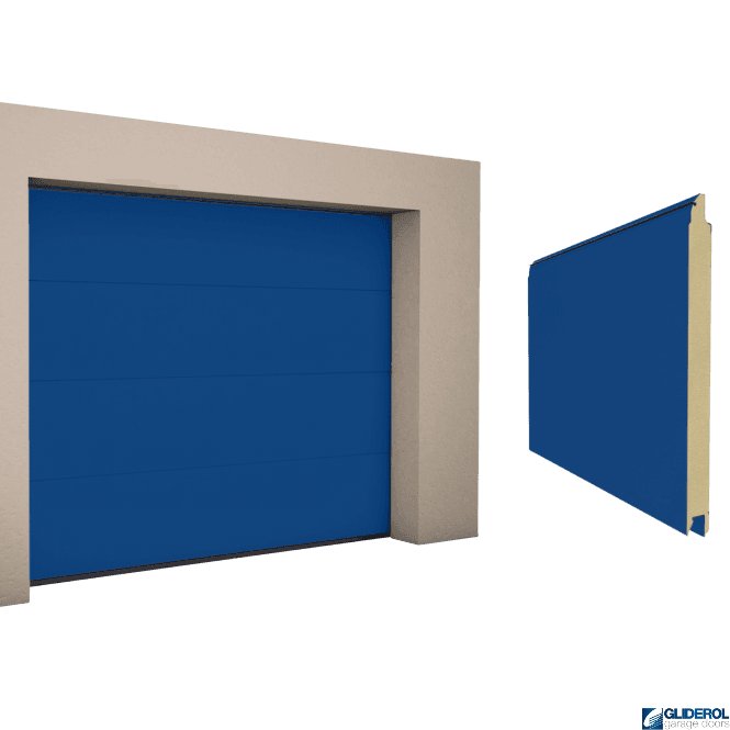 Gliderol GENTIAN BLUE (RAL5010) L-Rib smooth Sectional Garage Door