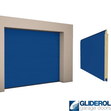 GENTIAN BLUE (RAL5010) L-Rib smooth Sectional Garage Door