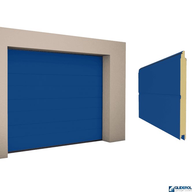 Gliderol GENTIAN BLUE (RAL5010) M-Rib woodgrain Sectional Garage Door