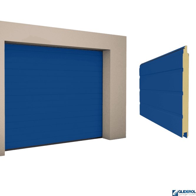 Gliderol GENTIAN BLUE (RAL5010) S-Rib woodgrain Sectional Garage Door